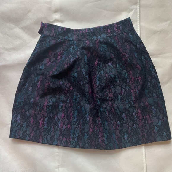 Marc by Marc Jacobs Tartan Lace Black A-line Mini Cocktail Multicolor Skirt - Picture 4 of 9